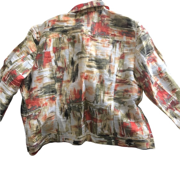 Chico’s linen blend jacket size 2 - Picture 7 of 9